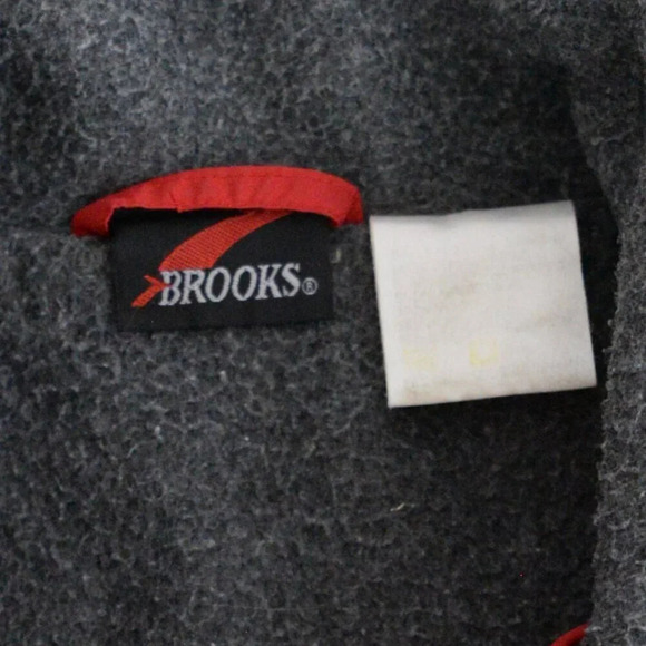 Vintage 90'S Brooks Red With Gray Fleece Liner Bomber Style  Jacket - Picture 6 of 13